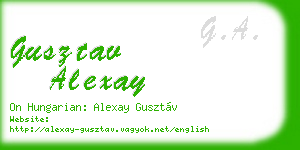 gusztav alexay business card